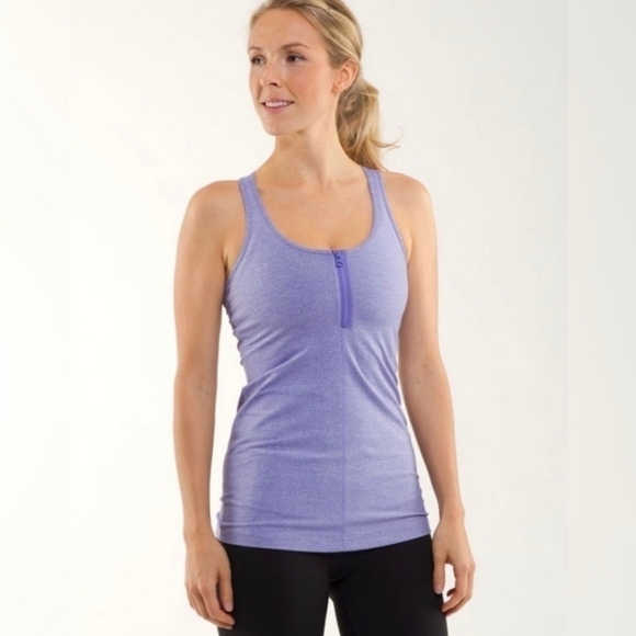 lululemon athletica Tops - Lululemon Cool Zipper Racerback Tank